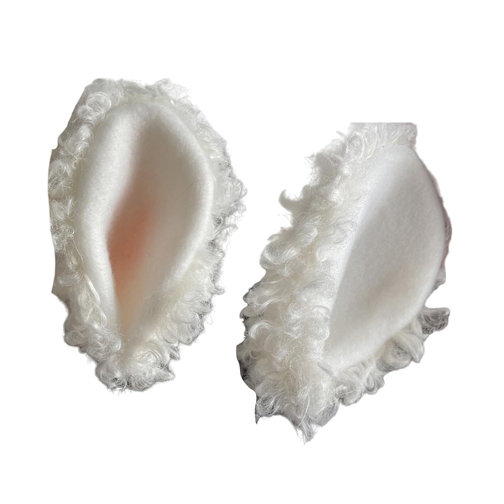Cute Sheep Ear Accessories for Women Soft Plush Lamb Ears Headband Decorations for Makeup and Cosplay