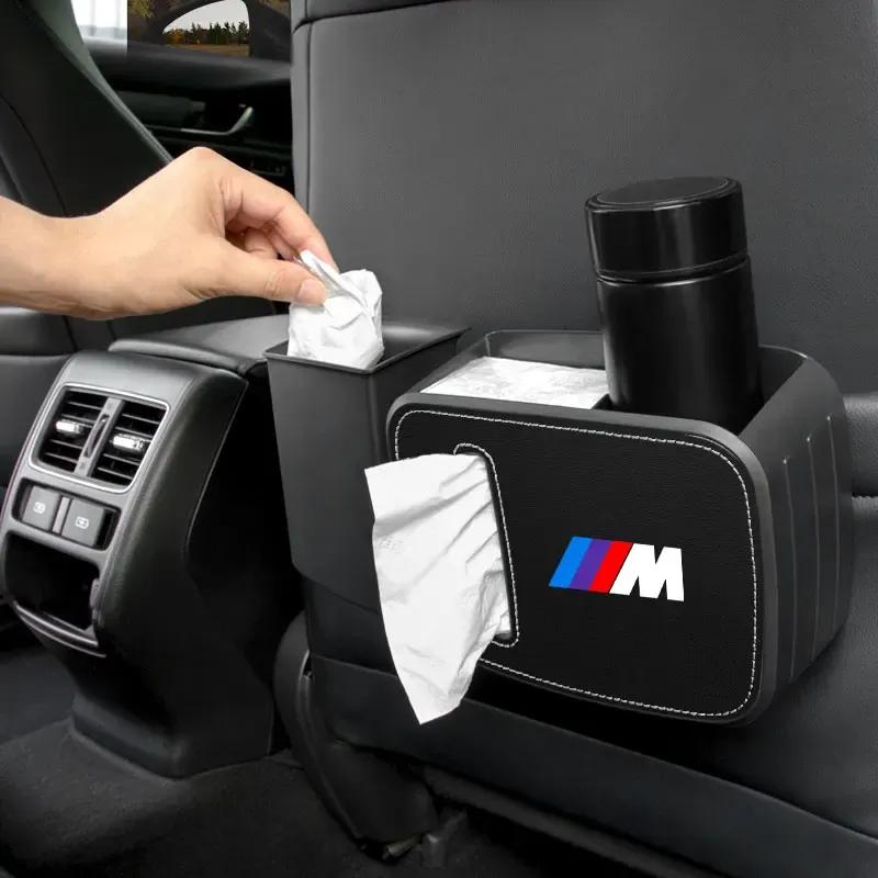 Car interior High-quality car tissue box leather storage box For BMW M M3 M5 M6 X3 E46 E90 F30 G20 E36 E34 X6 G20 Accessory