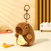 Cute Capybara Key Pendant Stuffed Animals Plush Doll Lovely Capybara Keychain  School Bag Pendant