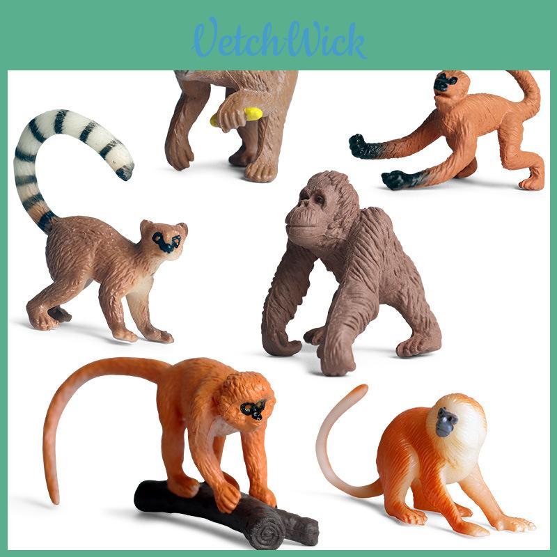 Pvc Animal Model Toy Set With Realistic Monkey And Gorilla Figures For Kids Collectors
