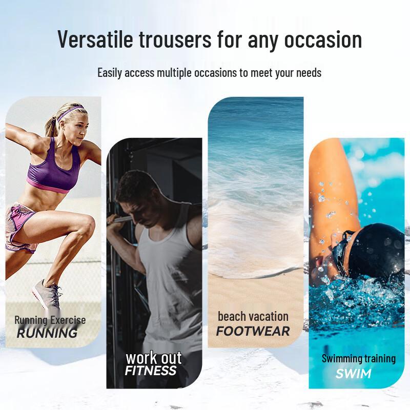 Li-Ning Men's 2-in-1 Quick-Dry Sports & Swim Shorts