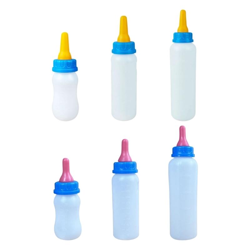 4PCS Baby Animal Feeding Bottle With Ergonomic Designs For Newborns Pet Lamb Piglets Comfortable Grip Milk Bottles