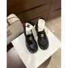 Soft Sheepskin~ Big-name Thick-soled Heightened Loafers of the Same Style, Women's 2025 Thick-heeled Light-mouth Single Shoes, Black Small Leather Sh