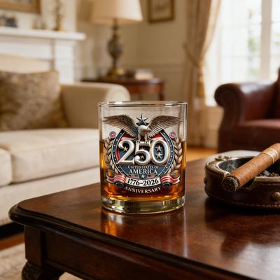 Exclusive 250th Anniversary Whisky Decanter Glass Wine Bottle Detailed History Accent Liquor Dispensing Box
