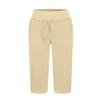 Women's Solid Color Casual Pants Elastic Waist High Waist Drawstring 7/10 Pants Athletic Casual Pants