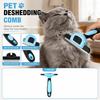Pet Hair Remover Stainless Steel Detachable Comb Large Size Grooming Tool for Removing Loose Fur and Undercoat Shedding Tool for Dogs and Cats