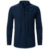 Men's Renaissance Shirt Pirate Medieval Viking Top Cotton Linen Shirts Men Long Sleeved Halloween Costume