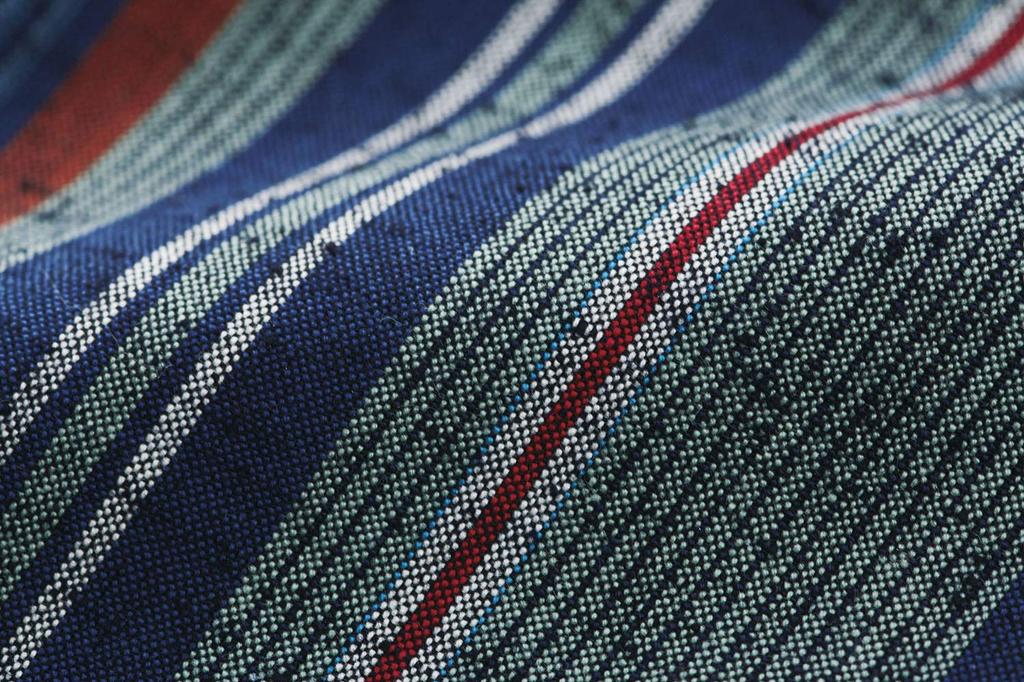 Cogit Japanese Kurume Navy Blue Vertical 16 x 24cm Pochette, Weave, Stripes,