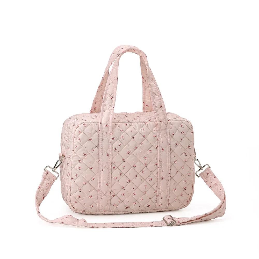 

Large Capacity Maternity Bag Crossbody Baby Nappy Bag Stylish Baby Diaper Bag Stroller Use рожевий