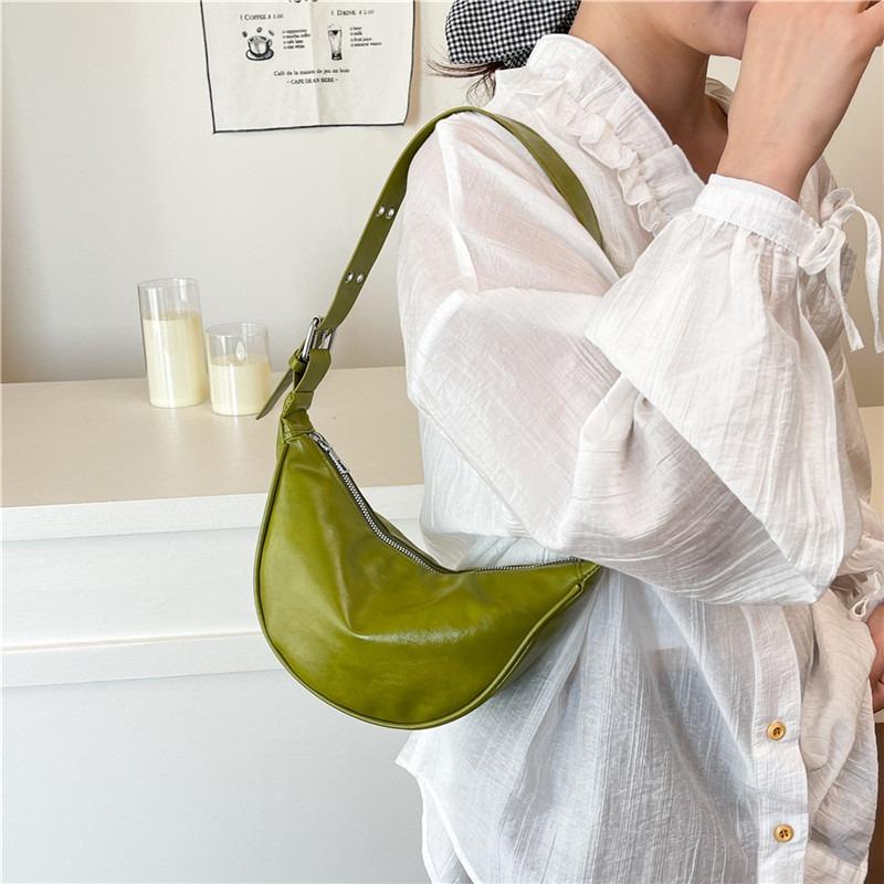 Retro Knödeltasche Achseltasche neue leichte lässige einfarbige Schulter-Umhängetasche Damentasche