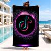 Tiktok Logo Design Beach Towel, Quick-drying, Easy To Care For, Suitable for Both Fitness and Beach Vacations,Sports Essential
