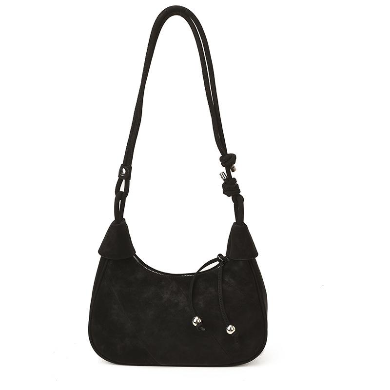 

Retro versatile commuter bag women s niche light luxury high-end shoulder messenger bag light leisure travel handbag чёрный