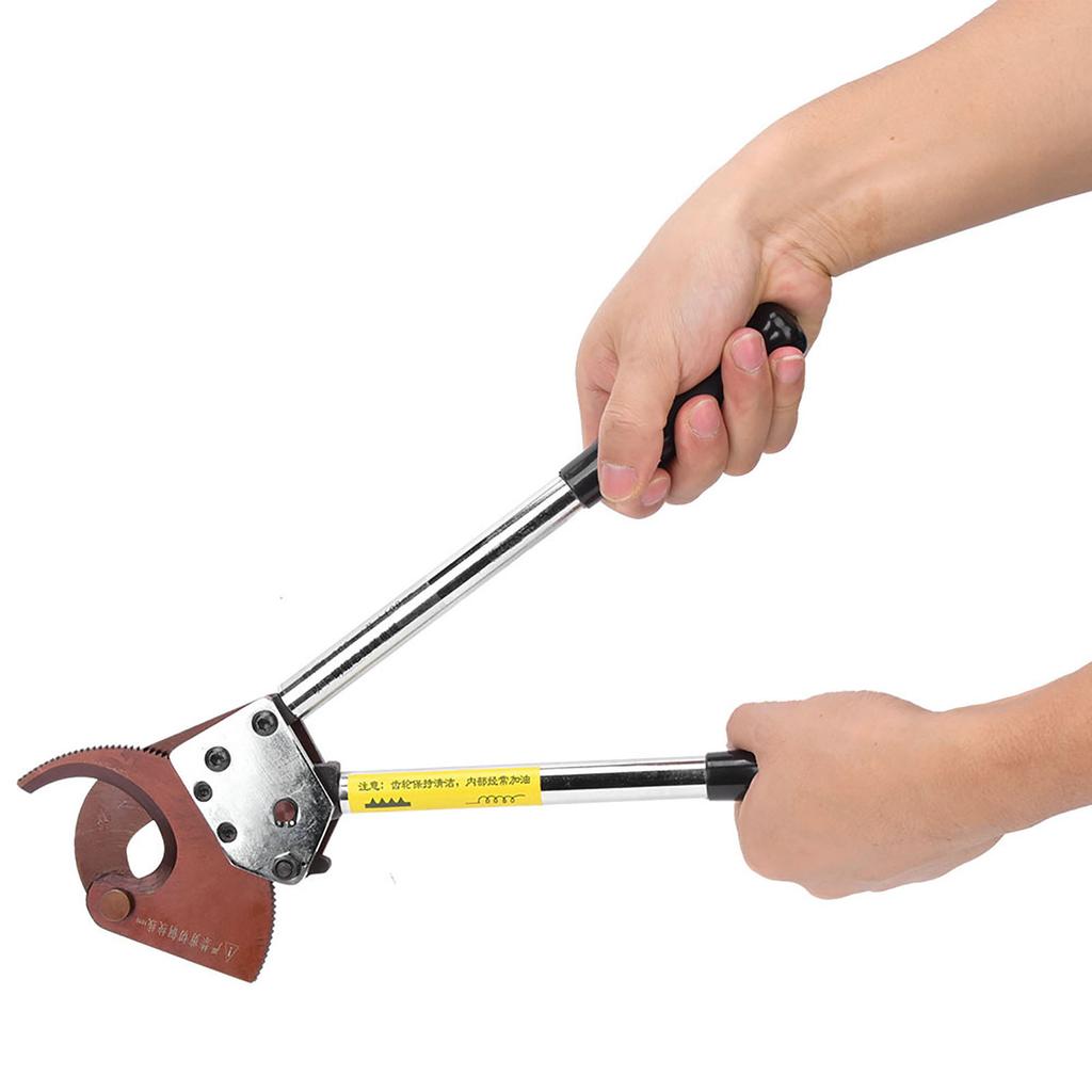 Manual Ratchet Cable Cutter Industrial Manganese Steel Blade Wire Cutting Hand Tool