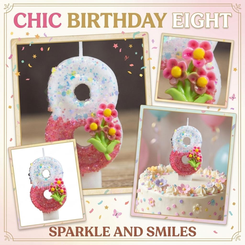 Fashion Cartoon Creative Birthday Candles Party Digital Candles