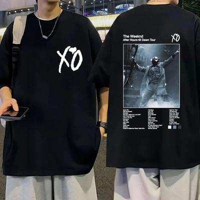 The Weeknd T-Shirt After Hours Til Dawn Tour Vintage Grafik T-Shirt Unisex Mode Hip Hop Übergroße Kurzarm T-Shirts Unisex