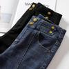 2024 Women's High-Waisted Slit Flared Jeans: Stylish Micro-Flared Pants for Fall/Winter