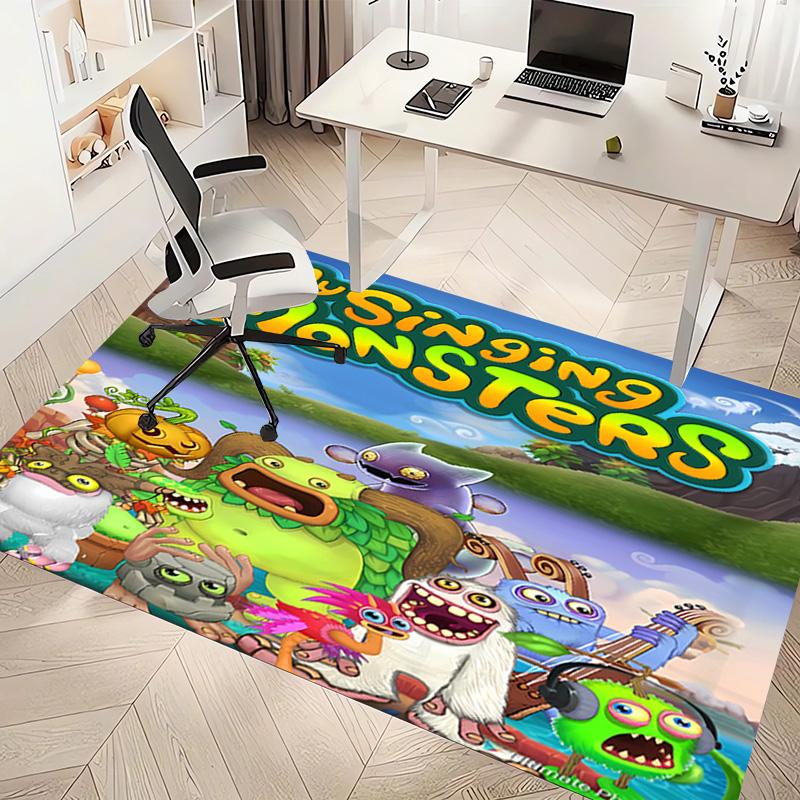 1pc My Singing Monsters1 Print Area Rug - Soft, Washable Non-Slip Indoor Mat, Living Room, Home Office Decorative Rug,Office Decorative