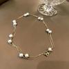 High Grade Gray Imitation Pearl Beaded Chain Bead Necklace For Women's 2026 Fashion Jewelry Set Luxurious Accessories for Girls