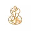 Simple Chinese-style Gourd and Bamboo Leaf Brooch, Versatile for Women's Charm, Pearl Brooch, Unique and Niche Design Sense Brooch