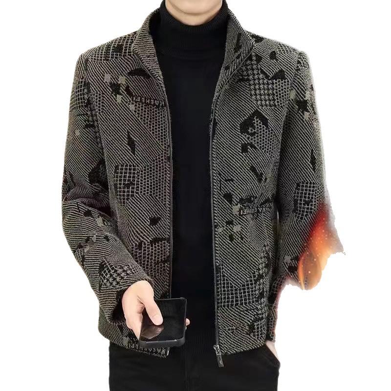 Men's High-End Thickened Woolen Jacket - Autumn/Winter 2025 Collection