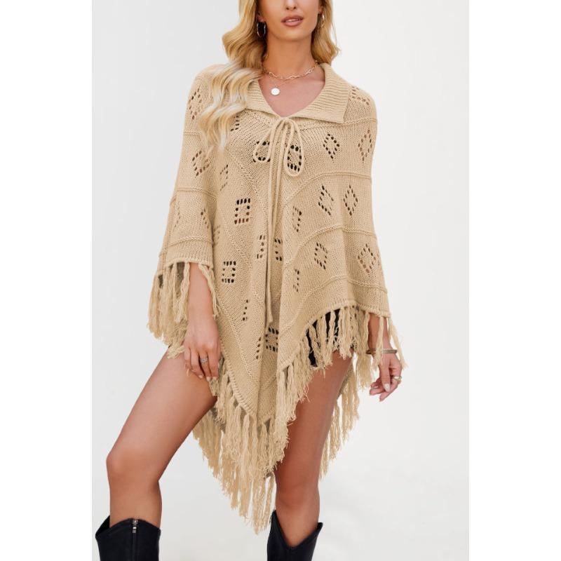 New Autumn and Winter Women's Clothing Fashion Shawl Fringed Knitting