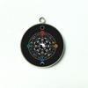 30mm Single-sided Black Gem Pendant Car Accessory for Personal Use