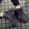 Men Waterproof Martin Boots Winter Plus Velvet Warm Boots Fashion High-top Shoes