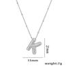 18K Gold-Plated Copper Necklace with Micro-Inlaid Zirconia & 26 Letter Pendant - Classic and Versatile European-American Jewelry