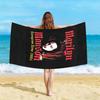 1pz Asciugamano da Spiaggia a Tema M-Marilyn Manson Stampato HD Resistente allo Sbiadimento Morbido Delicato sulla Pelle per Palestra Bagno Piscina Accessori da Spiaggia