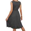 Women's Summer Color V-Neck Lace Sleeveless Casual Dress