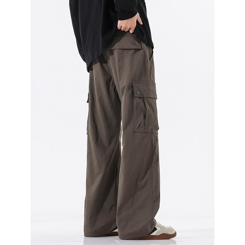 Spring New Loose Wide-leg Overalls Men's American Outdoor Trendy Straight-leg Casual Pants Men's