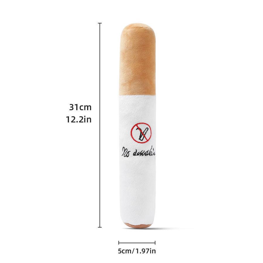 Plush Teething Sounding Pet Toy - Bite-Resistant Cigarette Design for Dogs & Cats