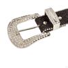 Fashion Women Belt Casual Waistbelt Sparkling Adjustable Bling Jeans Decorative Cowgirl Leather