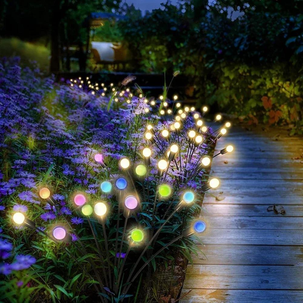 6/8/10 LED Solar Gartenleuchten Powered Firefly Lichter Outdoor Wasserdicht Lebendige Gartenleuchten für Terrasse Weg Dekoration,Warm