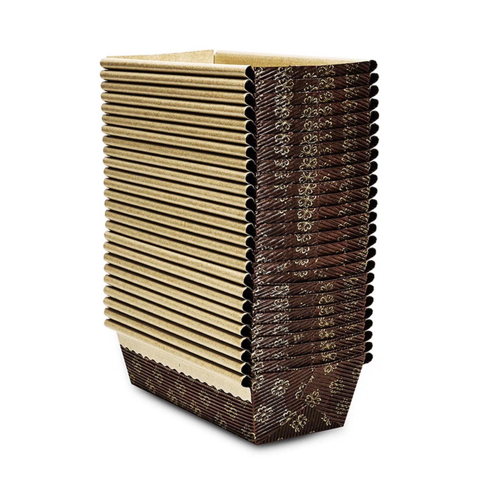 

25 шт. одноразовых форм для выпечки хлеба из крафт-бумаги, прямоугольные формы для выпечки, выпечки, микроволновки, морозильника, духовки