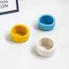 Solid Color Ceramic Hamster Food Bowl - Splash-Resistant, Small Pet Feeding Utensil, Water Bowl