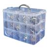 [Kurashi No Shoten] Beyblade Storage Case, 2025 Edition! Enhanced Thickness! Holds 30 Beyblade Parts, Transparent, and Perfect for Miniature Cars