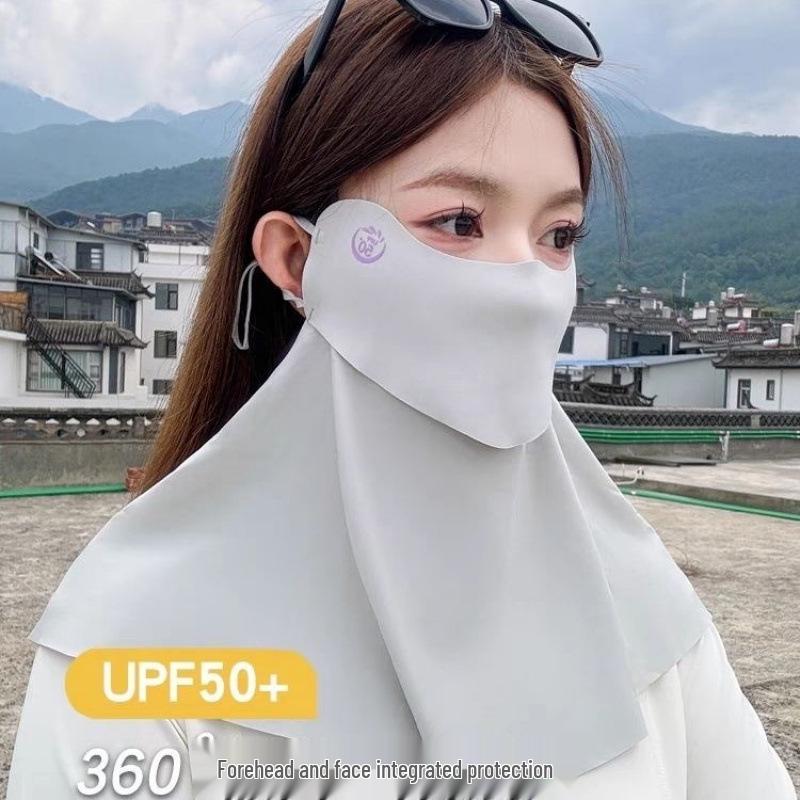 Women's Breathable UV Protection Mask - Summer Cycling Ice Silk Full Face Sunshade