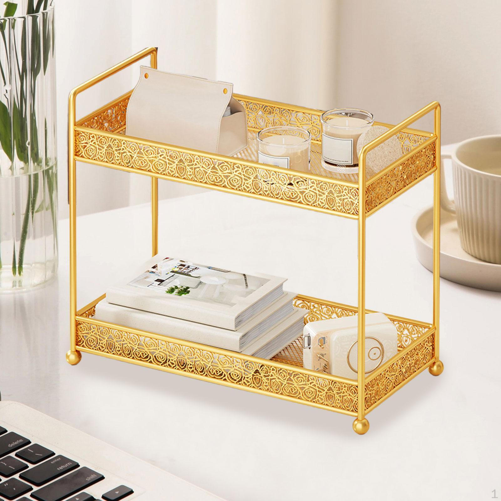 

Настольный органайзер, стойка, 2 яруса, поднос для духов, косметики, многофункциональный, многоярусный M