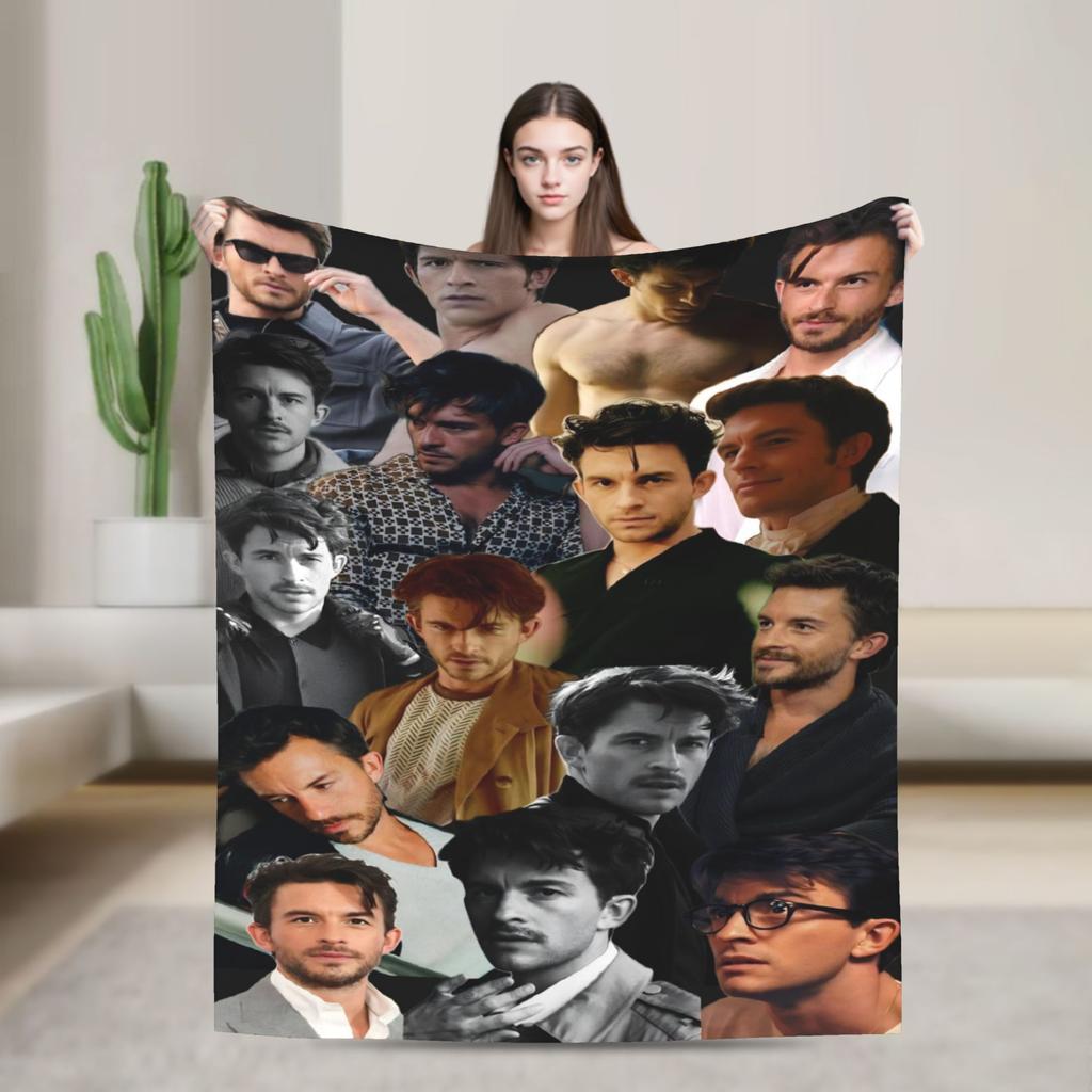 Jonathan Bailey Actor Flannel Blanket Comedy Custom Throw Blankets for Home cm Rug Piece