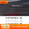 Autoaufkleber Tesla Auto Heckklappe Kofferraum Motorhaube Abziehbild ABS Emblem Logo Hinterer Aufkleber Für Tesla Model 3 Auto Plakette Außendekoration