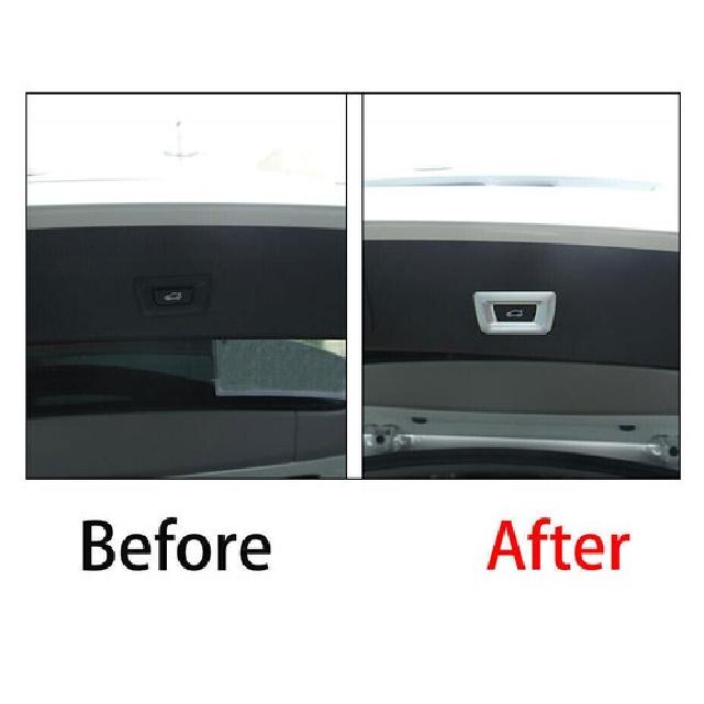 Inner Tailgate Rear Door Switch Cover 2011-17 Matte Silver Fit For BMW 5 Series