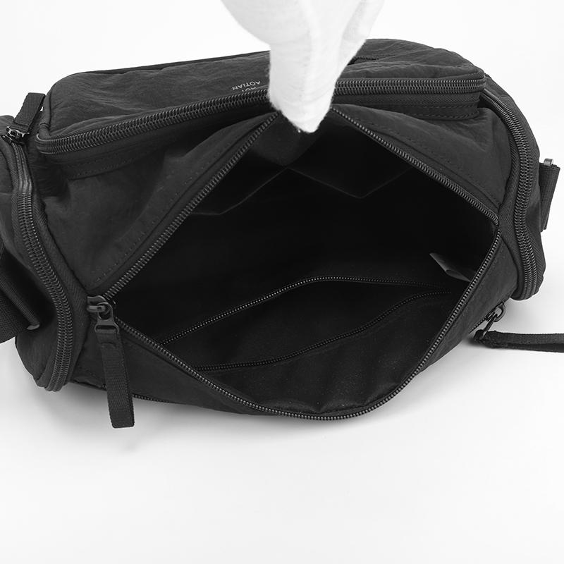 Minimalist Men's Crossbody Bag with Multiple Zipper Compartments for Urban Lifestyle