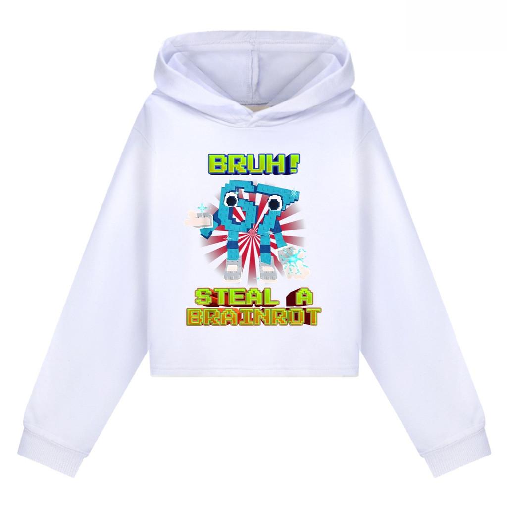 5194 Kids Girls Steal a Brainrot 67 Six Seven Printed Casual Long Sleeves Hoodies Sweatshirt Top