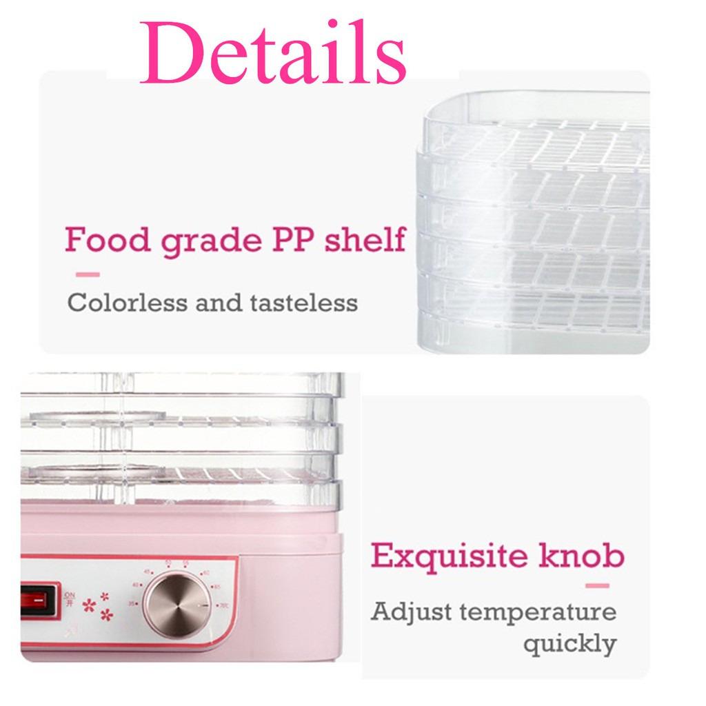 Food Dehydrator Fruit Vegetable Herb Meat Drying Machine Pet Snacks Food Dryer With 5 Trays 220V 50Hz Kitchen Appliances