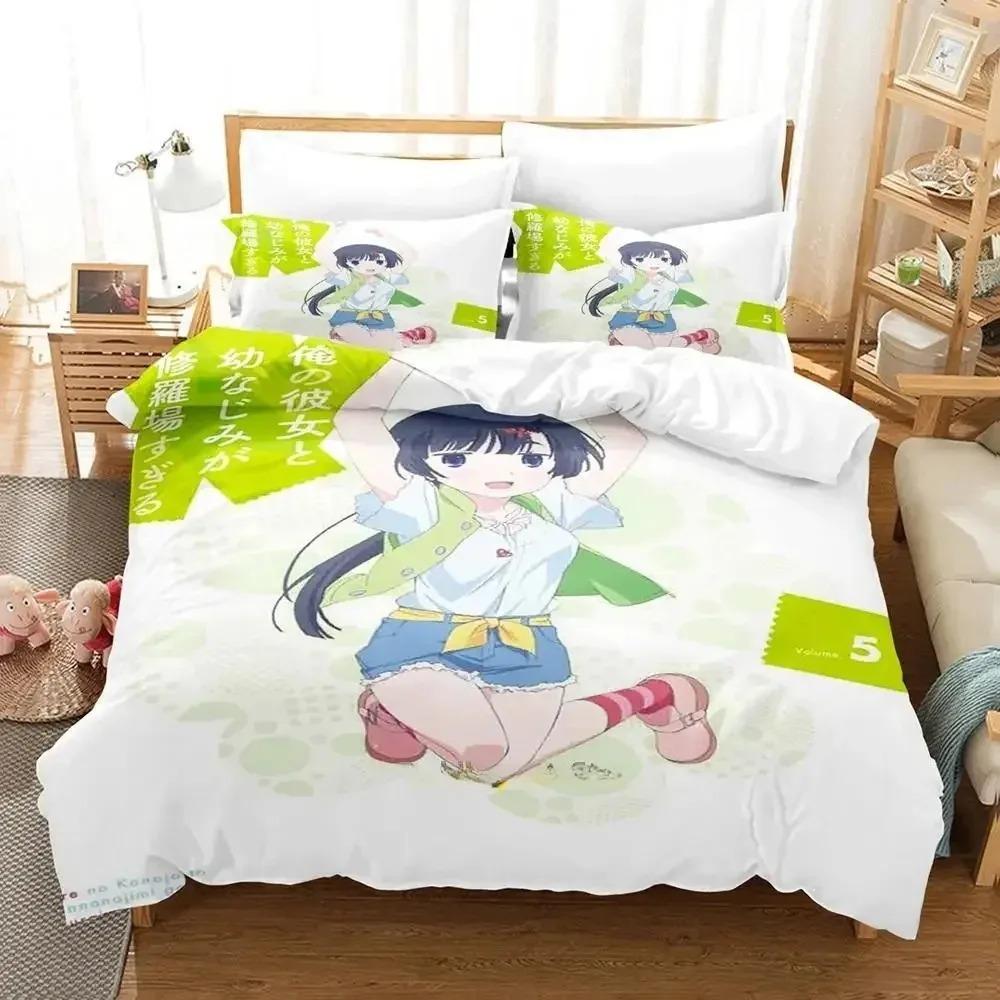 OreShura Bedding Set Single Twin Full Queen King Size Bed Set Adult Kid Bedroom Duvet cover Sets 3D Print Anime Bed Sheet