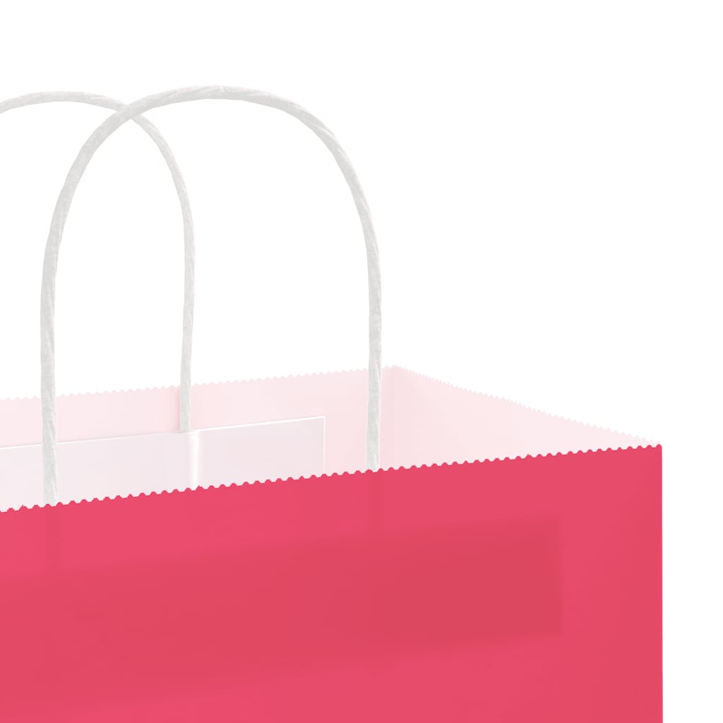 Paper Shopping Bags 250 pcs with Handles Pink 32 x 17 x 44 cm