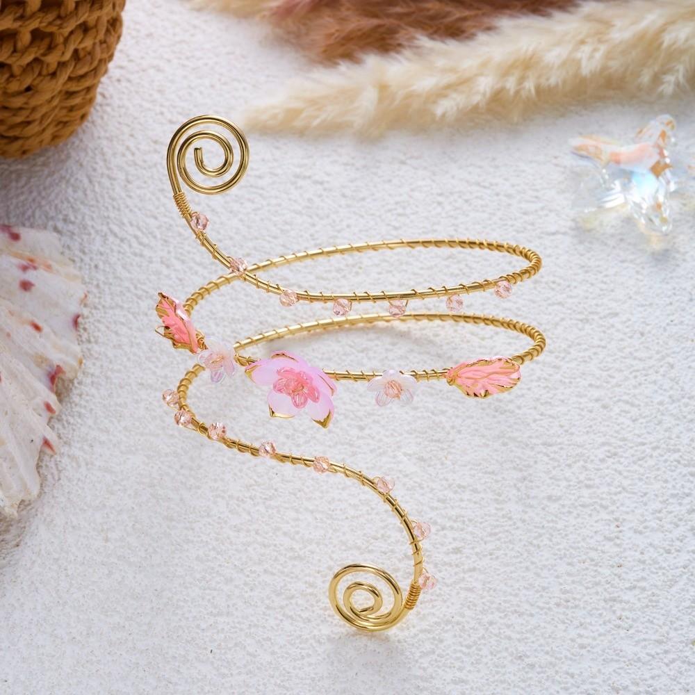 Baroque-style Baroque Flower Armlet Adjustable Floral Arm Band Upper Arm Cuff  Vacation