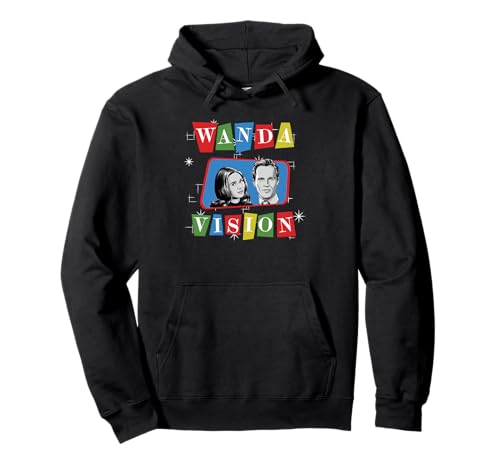 Marvel Studios WandaVision Logo TV Sitcom Style Disney + Hoodie