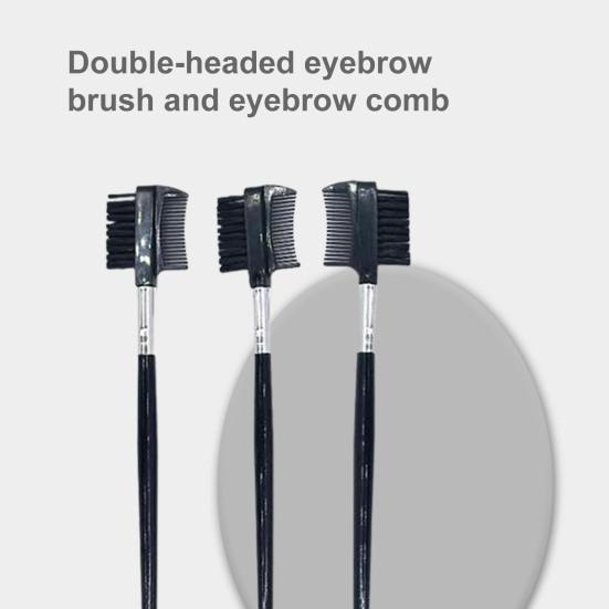Augenbrauenkamm Multifunktional Platzsparend Kunststoff Doppelkopf Beauty Wimpernbürste für Ankleidezimmer